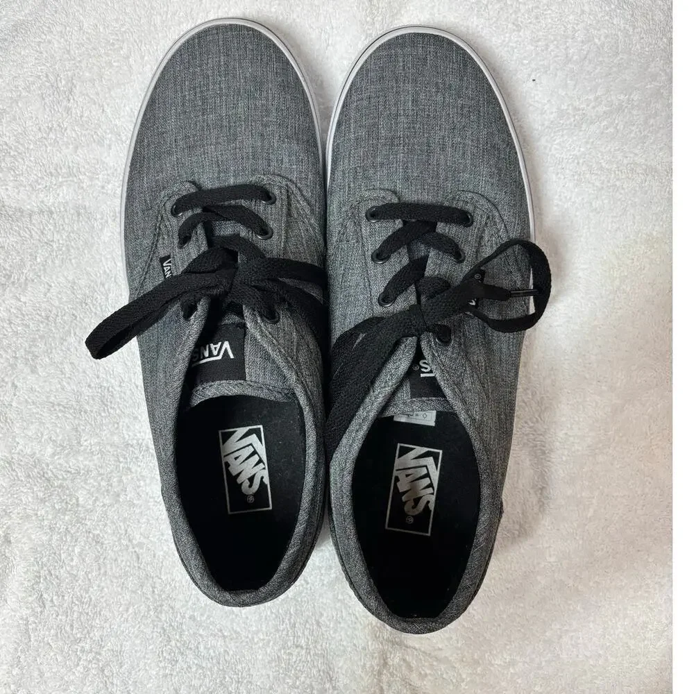 Vans Youth 6 Off The Wall Skateboard Lace Up Sneaker Gray - Picture 6 of 8